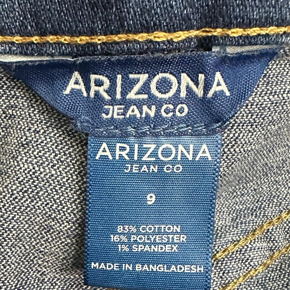 Arizona Jean Co. Colorblock Patchwork Short Denim Skirt Juniors Size 9 EUC - Picture 4 of 5